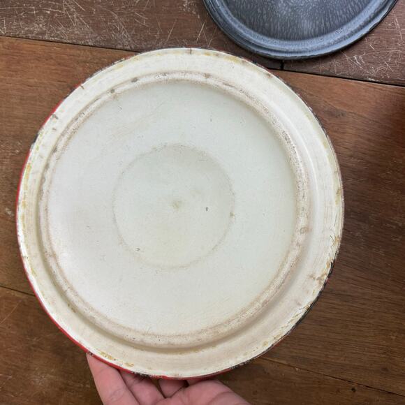 Set Bundle of Vintage Enamelware Graniteware lids Replacements Wall‎ Decor - Picture 7 of 12